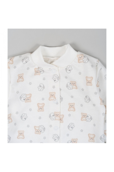 Кофтинка для малят молочний Зайки начіс (футер) - 2