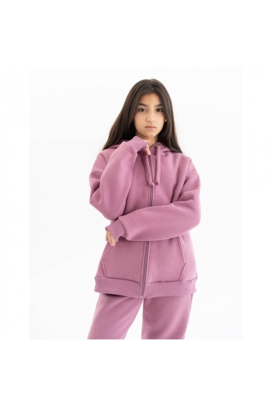 Костюм для дівчинки пильна роза тринитка на флісі - 2