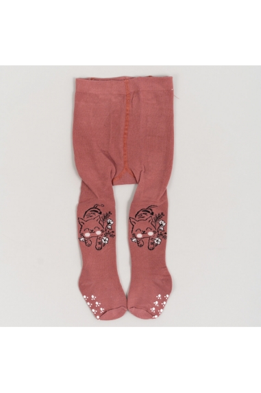 Колготки під памперс для дівчинки теракотовий бавовна