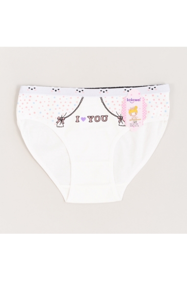 Трусики для дівчинки білий стретч-кулір