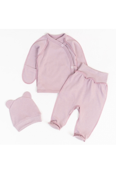 Комплект для новонароджених ліловий інтерлок пеньє