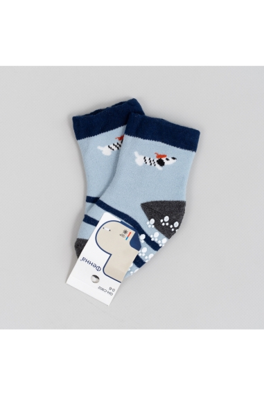 Шкарпетки для новонароджених блакитний махра