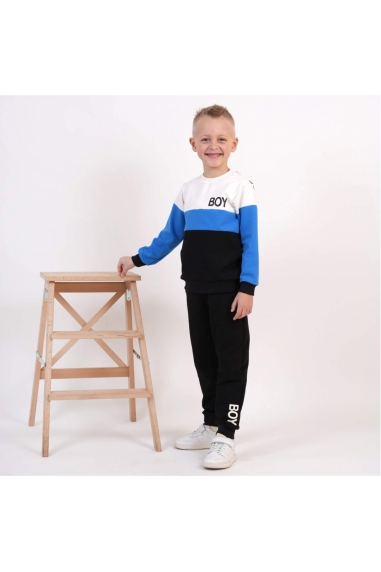 Костюм для хлопчика волошковий двонитка