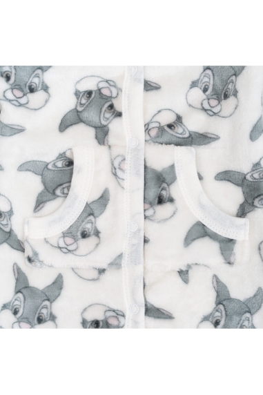 Комбінезон для малят Зайченята білий велсофт - 2