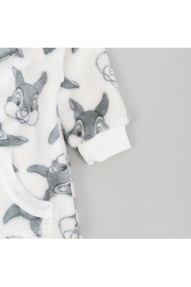 Комбінезон для малят Зайченята білий велсофт - 4