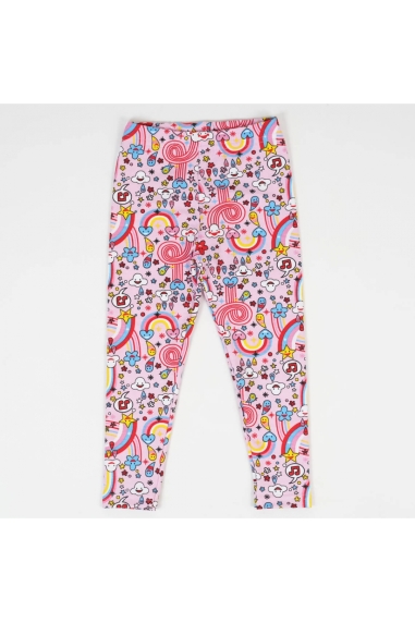 Лосіни для дівчинки Веселки бірюзовий двонитка - 1