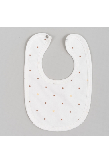 Слинявчик дитячий Горошки молочний начіс(футер)