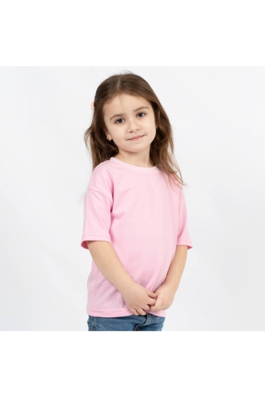 Футболка оверсайз для дівчинки рожевий кулір