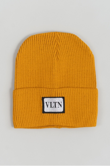 Шапка для дівчинки гірчична в'язка