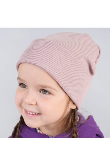 Шапка для дівчинки мокко стретч
