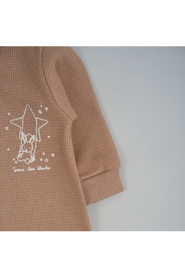  Комбінезон для малюків бежевий вафельна структура - 2