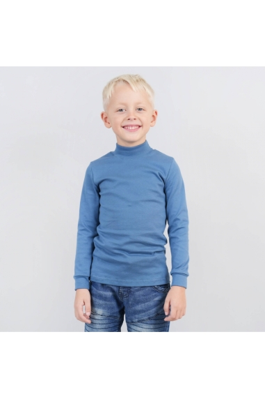 Гольф  для хлопчика волошковий стрейч