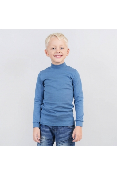 Гольф  для хлопчика волошковий стрейч - 1