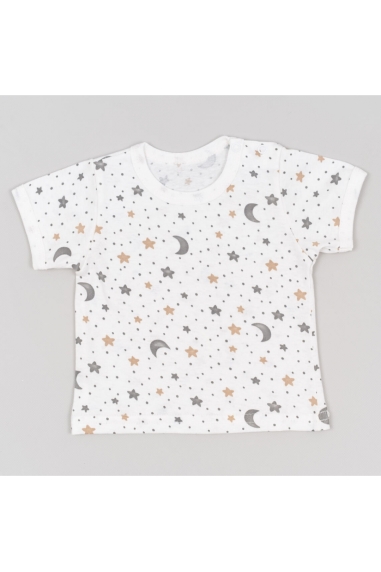 Футболка ясельна молочний Зірочки кулір