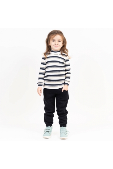 Теплі штанці для дівчинки чорний тринитка на флісі