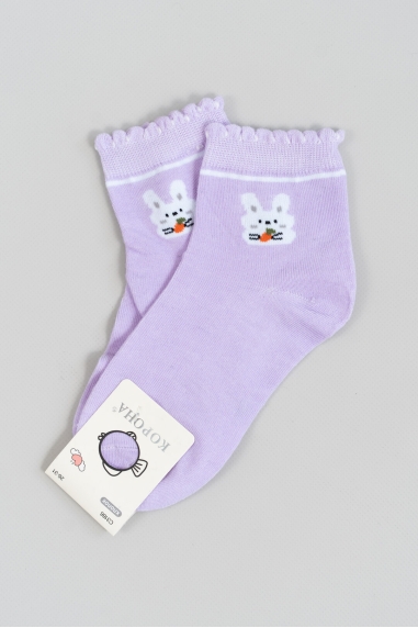 Шкарпетки для дівчинки бузковий бавовна