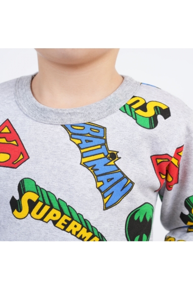 Піжами для хлопчика Супергерої сірий начіс (футер) - 2
