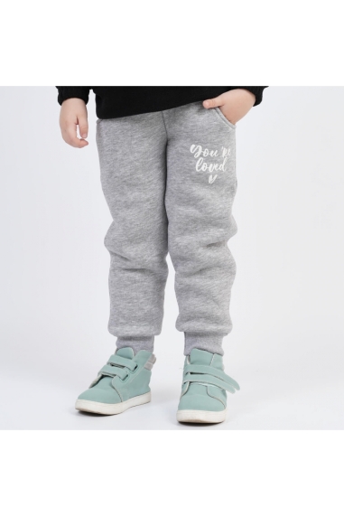 Штани для дівчинки сірий тринитка на флісі