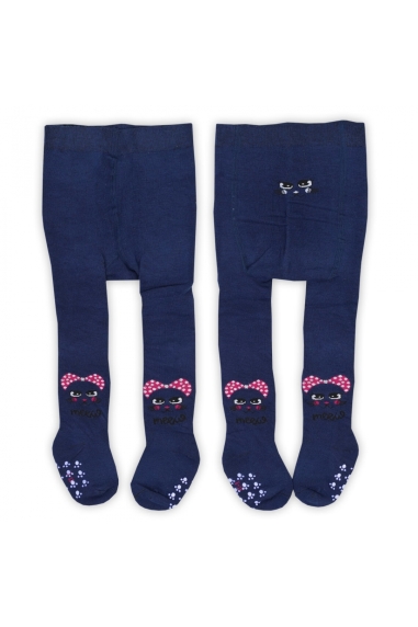 Колготки під памперс для дівчинки темно-синій бавовна