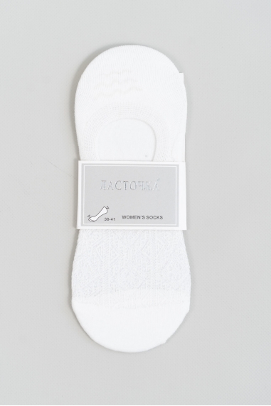 Сліди жіночі Ажур сілікон білий бавовна