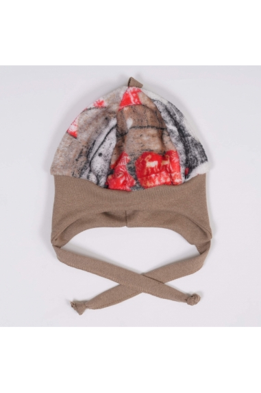 Шапочка для малят тепла бежевий велсофт