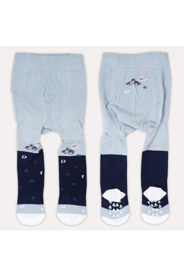Колготки під памперс для хлопчика синій-блакитний бавовна