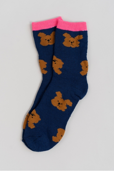 Шкарпетки дитячі темно-синій махра