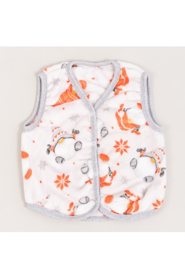 Пухнастий жилет для малят сірий велсофт