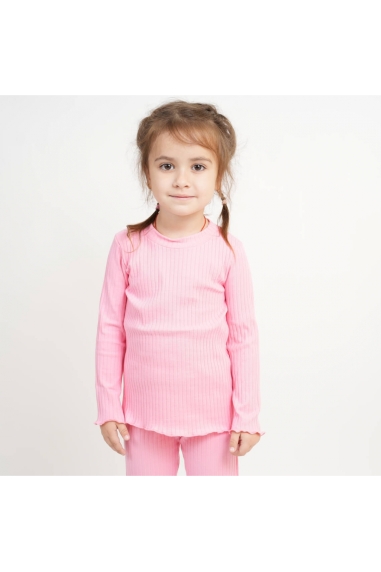 Комплект для дівчинки рожевий рубчик - 1