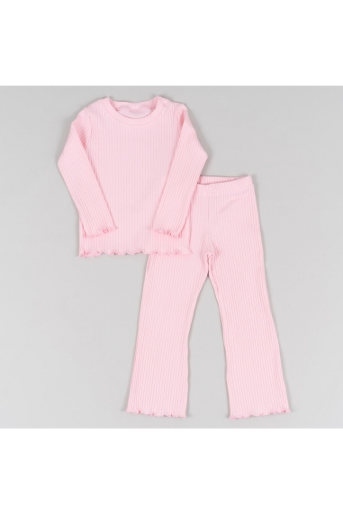 Комплект для дівчинки рожевий рубчик - 3