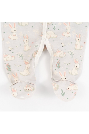 Комплект для новонароджених Зайки сірий начіс(футер) - 2