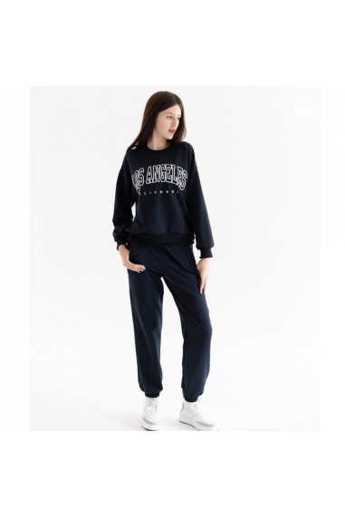 Костюм жіночий темно-синій двонитка