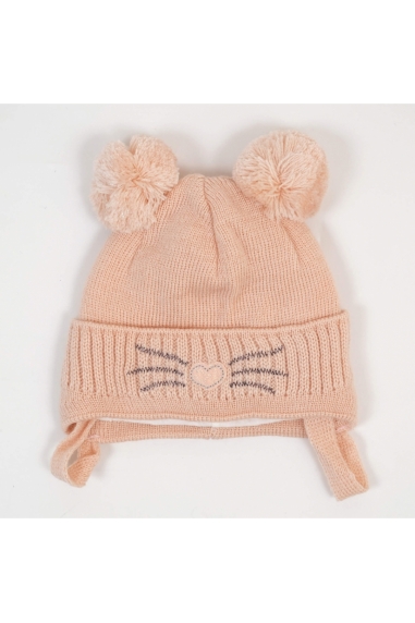 Шапочка для новонародженої персиковий в'язка