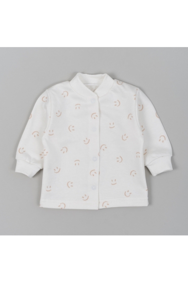 Кофтинка для малят молочний Смайлик начіс (футер)