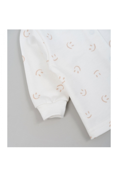 Кофтинка для малят молочний Смайлик начіс (футер) - 1