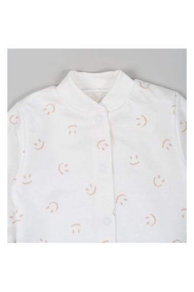 Кофтинка для малят молочний Смайлик начіс (футер) - 2