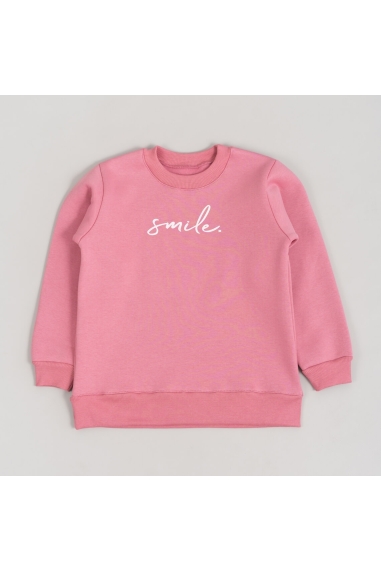 Світшот для дівчинки темно-рожевий тринитка на флісі