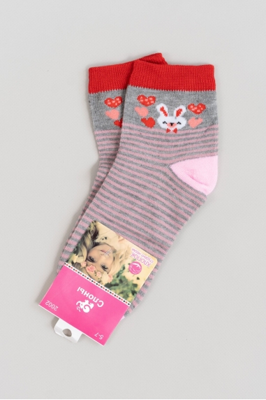 Шкарпетки для дівчинки темно- рожевий бавовна