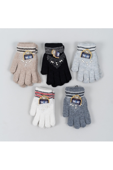 Перчатки перчатки для дівчинки чорні бавовна