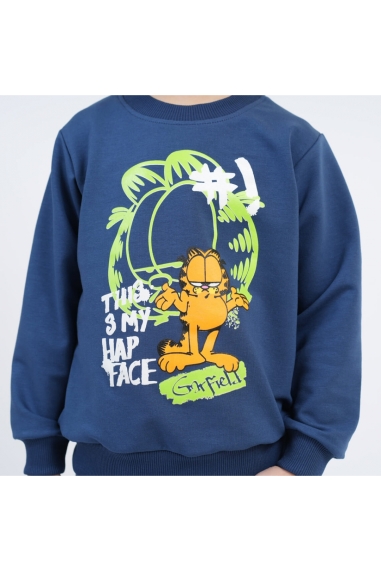 Світшот для хлопчика Гарфілд індиго двунитка - 1