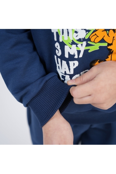 Світшот для хлопчика Гарфілд індиго двунитка - 2