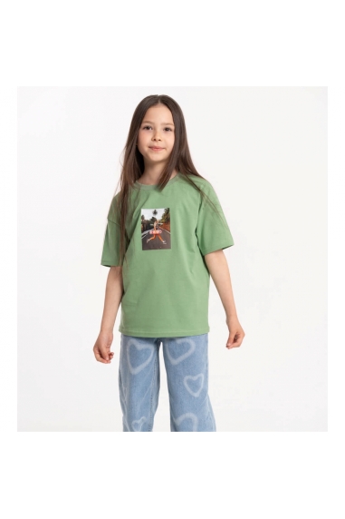 Футболка для дівчинки олівковий кулір - 1