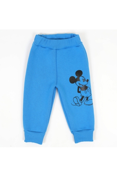 Штанці теплі для дівчинки бірюзовий тринитка на флісі