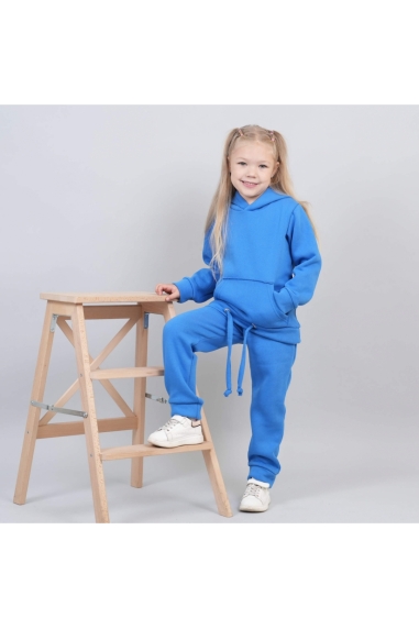 Теплий костюм для дівчинки блакитний тринитка на флісі