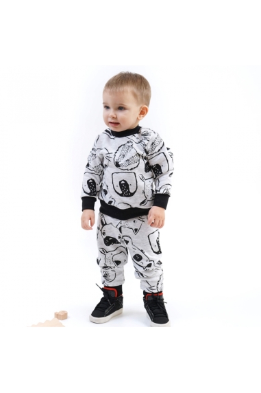 Костюм для малят Звірята сірий тринитка петля