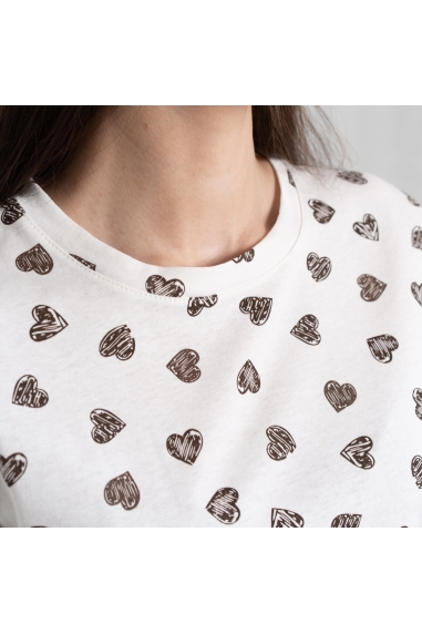 Піжама жіноча молочний кулір - 1