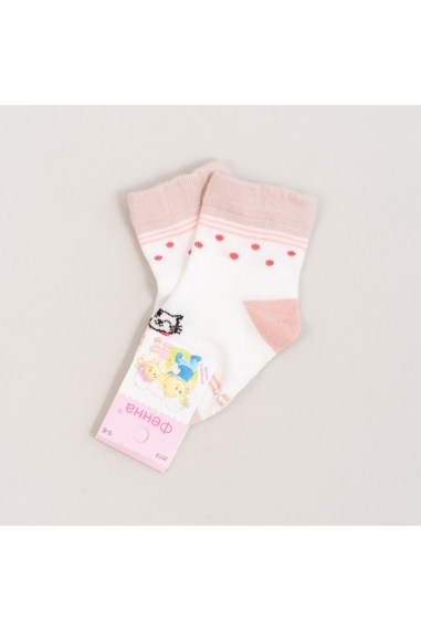 Шкарпетки з антіковзанням для малят білий бавовна