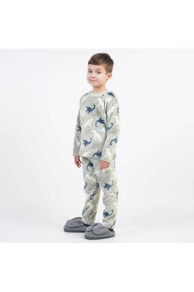 Піжама для хлопчика Діно олива велсофт