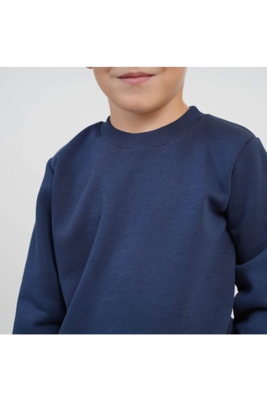 Джемпер для хлопчика темно-синій тринитка петля - 1