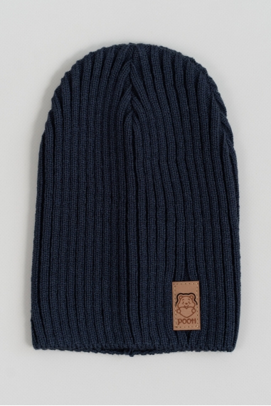 Шапка для хлопчика графіт в'язка